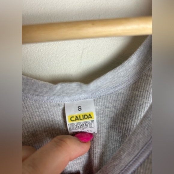 Calida ribbed tank bodysuit Heather grey size small - Picture 6 of 6